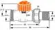 Thermostatventilunterteil mit Gewindeanschlüssen, deutlich gekennzeichnet. Modell von IMI Hydronic Engineering, geeignet für Heizungsanwendungen.